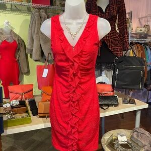 Elegant Red Sleeveless Dress